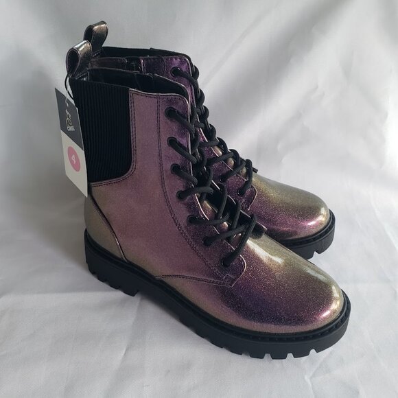 art class Shoes Art Class Rochelle Purple Glitter Combat Boots